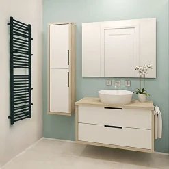 Matisere Sèche-serviette mixte noir - (HxL) 1700x500 mm - 800 Watt - 878 Watt - LIM1700-500Z8N