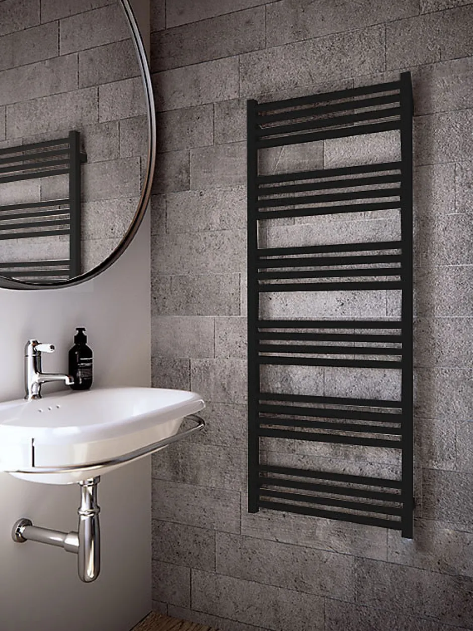Matisere Sèche-serviette mixte noir - (HxL) 1140x600 mm - 600 Watt - 566 Watt - FIO1140-600Z1N* Sèche-Serviettes Mixte