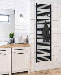 Matisere Sèche-serviette mixte noir - (HxL) 1620x600 mm - 800 Watt - 801 Watt - FIO1620-600Z8N* Sèche-Serviettes Mixte