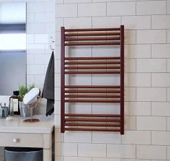 Matisere Sèche-serviette mixte rouge brun 660mm de haut - 400mm de large - 241 Watt - FIO660/400V23011* Sèche-Serviettes Mixte
