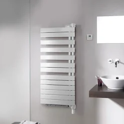 Matisere Sèche-serviette soufflant blanc de 874mm de haut - 550mm de large - 1000 Watt - ROFEL-09-55/IFS/B* Sèche-Serviettes Soufflant