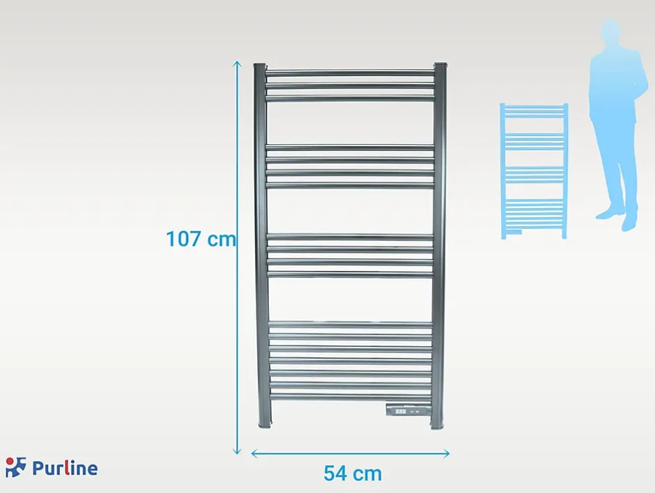 Purline Sèche-serviettes avec minuterie 500W