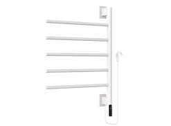 Bain-Bain Sèche-serviettes Blanc 5 branches pivotantes FLEXICO -* Sèche-Serviettes Électrique
