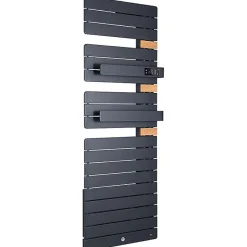 Thermor Sèche-serviettes connecté Allure Virtuose avec soufflerie 1750W Ardoise/Chêne Mat à droite - - 483140