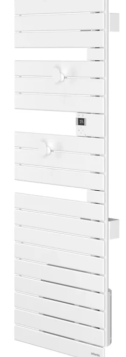 Atlantic Sèche-serviettes connecté Nefertiti avec soufflerie mât à droite 1500W blanc brillant - - 850051* Sèche-Serviettes Mixte