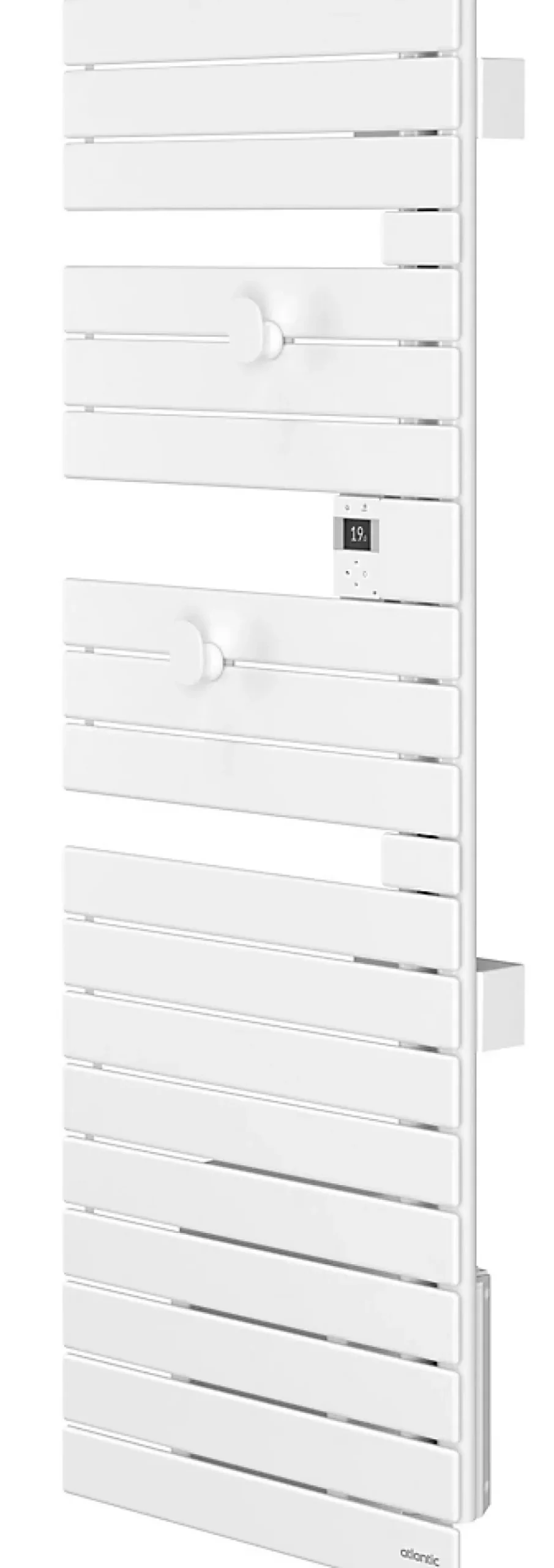 Atlantic Sèche-serviettes connecté Nefertiti mât à droite 750W blanc brillant - - 850033* Sèche-Serviettes Mixte