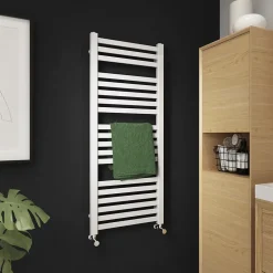 GoodHome Sèche-serviettes eau chaude en acier Aspley blanc 485W* Sèche-Serviettes Eau Chaude