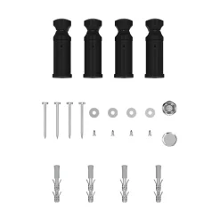 Flomasta Sèche-serviettes eau chaude plat en acier noir 411W