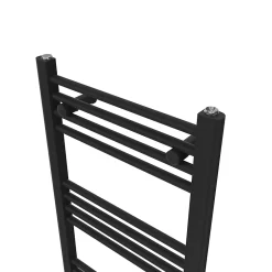 Flomasta Sèche-serviettes eau chaude plat en acier noir 411W
