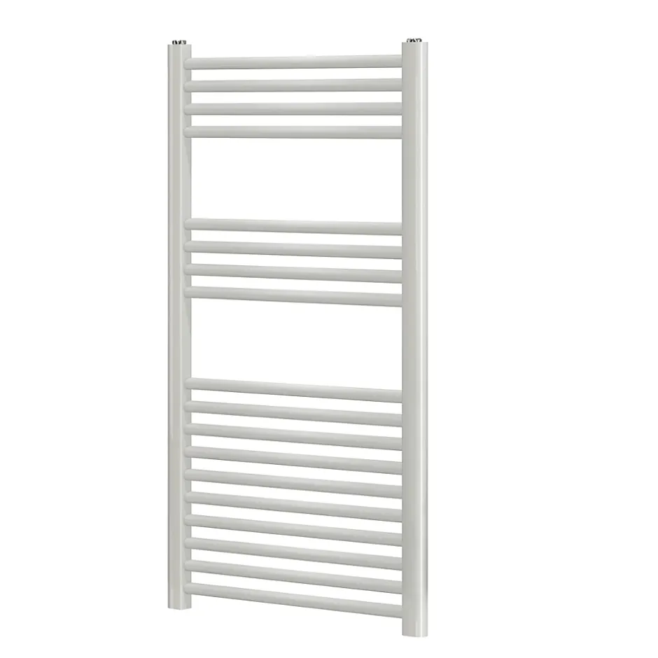 Blyss Sèche-serviettes eau chaude en acier blanc 411W