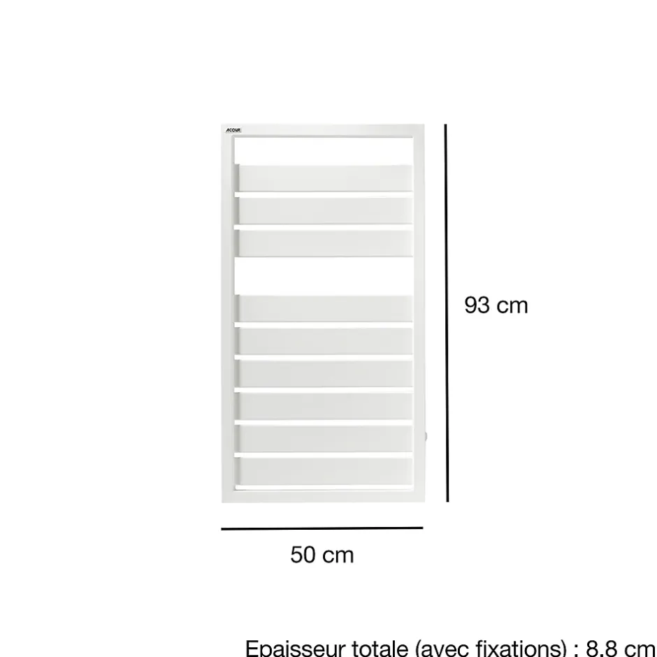Acova Sèche-serviettes eau chaude en acier Astrakan blanc 432W* Sèche-Serviettes Eau Chaude