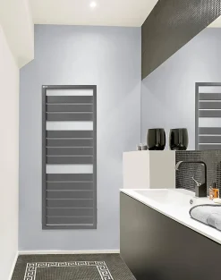 Acova Sèche-serviettes eau chaude en acier Astrakan grey aluminium 608W