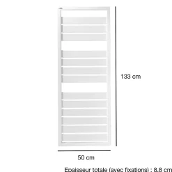 Acova Sèche-serviettes eau chaude en acier Astrakan grey aluminium 608W