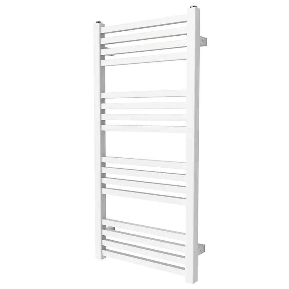 GoodHome Sèche-serviettes eau chaude en acier Duala blanc 16 barres - 325 W