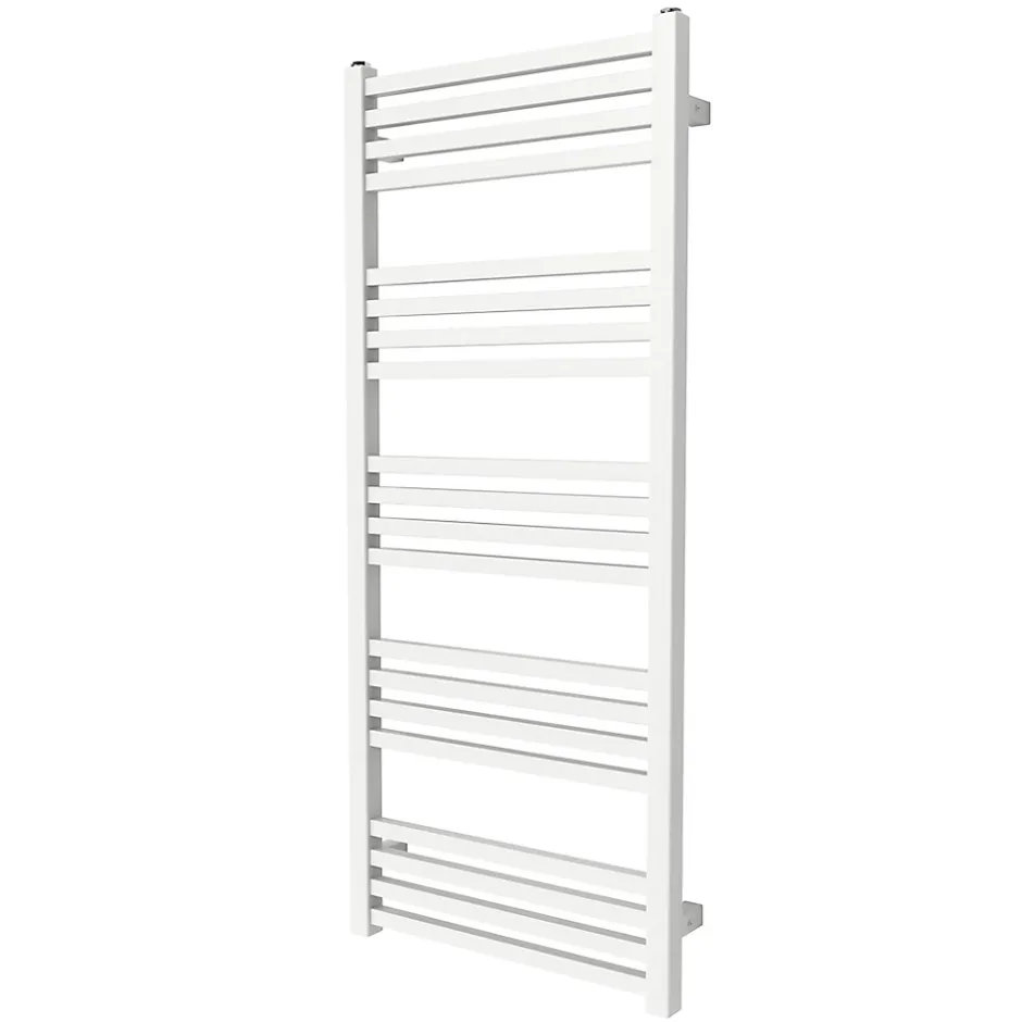 GoodHome Sèche-serviettes eau chaude en acier Duala blanc 20 barres - 438 W* Sèche-Serviettes Eau Chaude