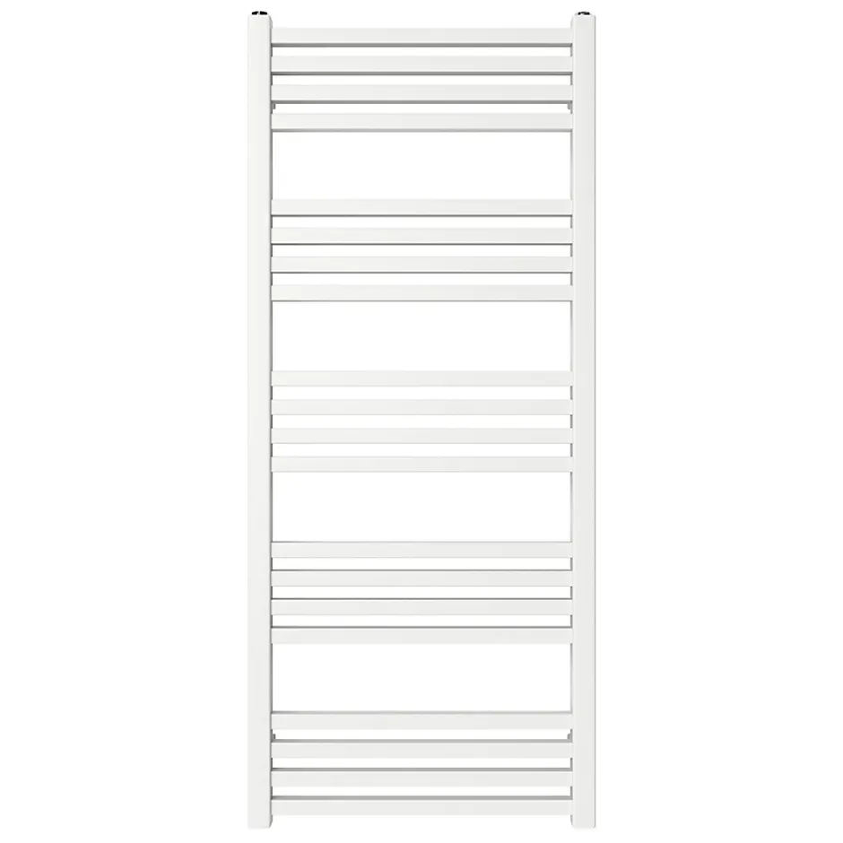 GoodHome Sèche-serviettes eau chaude en acier Duala blanc 20 barres - 438 W* Sèche-Serviettes Eau Chaude