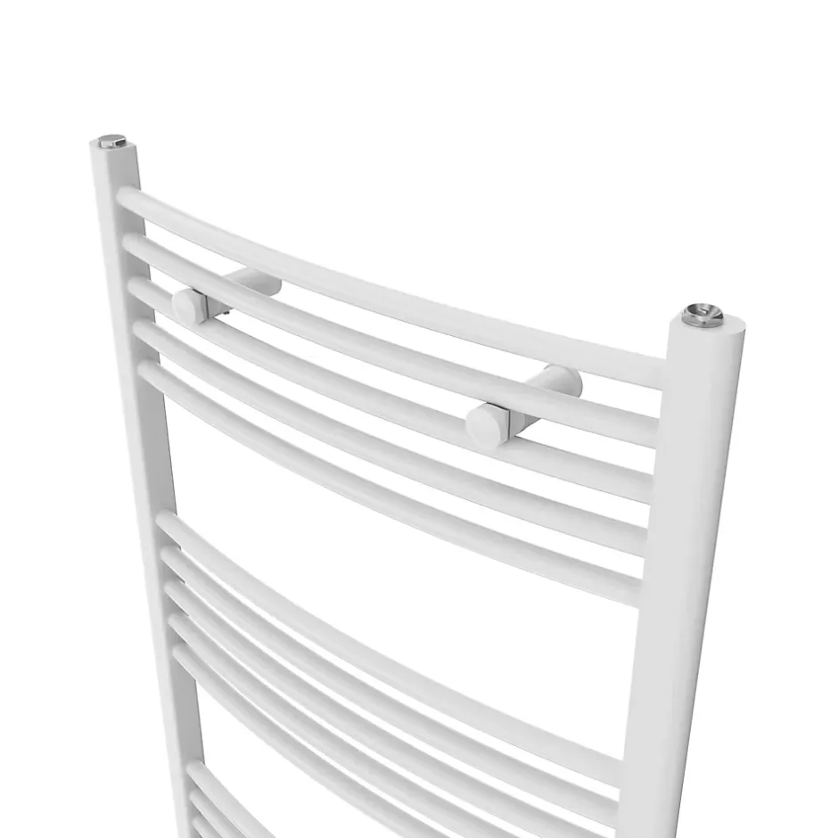 Flomasta Sèche-serviettes eau chaude en acier galbé blanc 816W