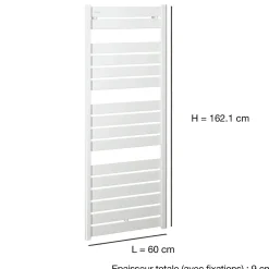 Acova Sèche-serviettes eau chaude en acier Madras blanc 791W