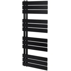 GoodHome Sèche-serviettes eau chaude en acier Boxwood noir 488W
