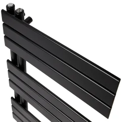 GoodHome Sèche-serviettes eau chaude en acier Boxwood noir 488W