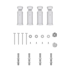 Flomasta Sèche-serviettes eau chaude plat en acier blanc 609W