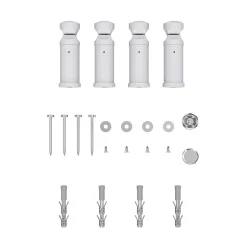 Flomasta Sèche-serviettes eau chaude en acier galbé blanc 566W* Sèche-Serviettes Eau Chaude
