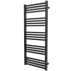 GoodHome Sèche-serviettes eau chaude en acier Duala noir 20 barres - 438 W* Sèche-Serviettes Eau Chaude