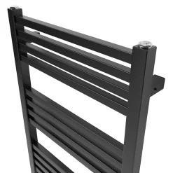 GoodHome Sèche-serviettes eau chaude en acier Duala noir 20 barres - 438 W* Sèche-Serviettes Eau Chaude