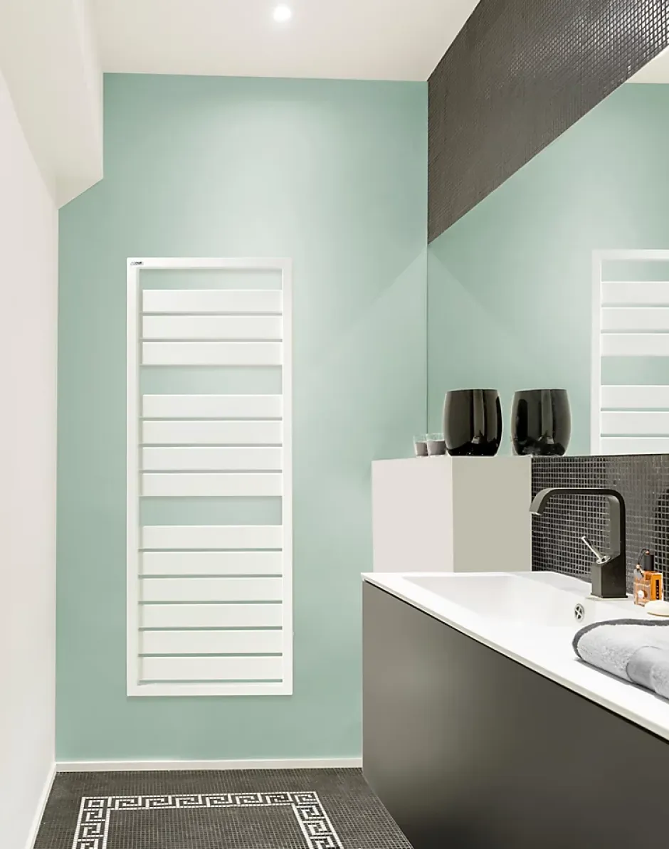 Acova Sèche-serviettes eau chaude en acier Astrakan blanc 608W* Sèche-Serviettes Eau Chaude
