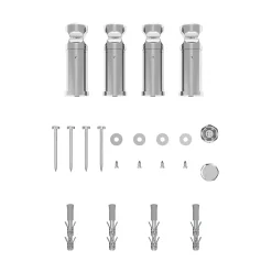 Flomasta Sèche-serviettes eau chaude en acier argent 415W* Sèche-Serviettes Eau Chaude