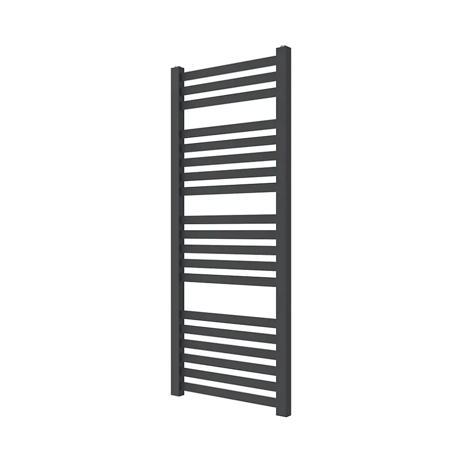 GoodHome Sèche-serviettes eau chaude en acier Aspley argent 485W* Sèche-Serviettes Eau Chaude
