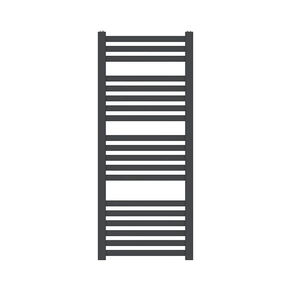 GoodHome Sèche-serviettes eau chaude en acier Aspley argent 485W* Sèche-Serviettes Eau Chaude