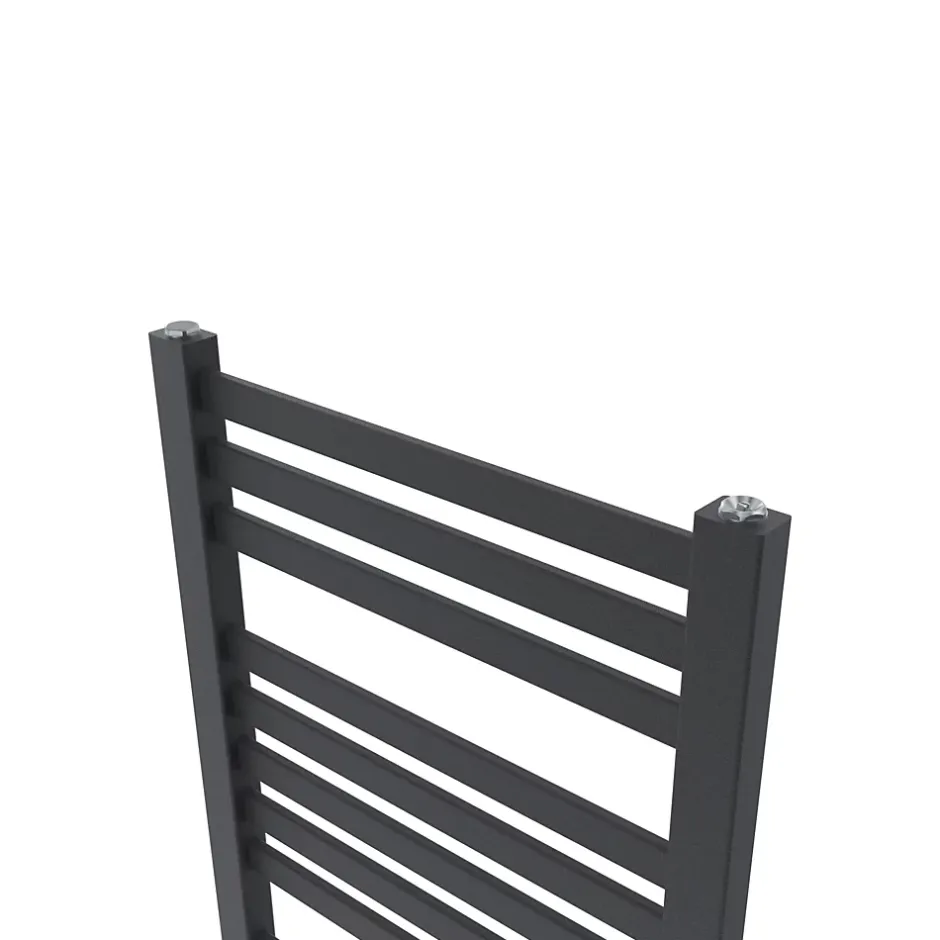 GoodHome Sèche-serviettes eau chaude en acier Aspley argent 485W* Sèche-Serviettes Eau Chaude