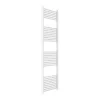 Kiamami Valentina Sèche-Serviettes En Acier Blanc 50X180 Avec 9+9+9+6 Tubes Horizontaux