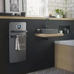Intuis Sèche-serviettes Helia 1200W gris anthracite* Sèche-Serviettes Soufflant