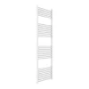 Kiamami Valentina Sèche-Serviettes Hydraulique En Acier Blanc Pour Salle De Bain 55X180cm* Sèche-Serviettes Eau Chaude