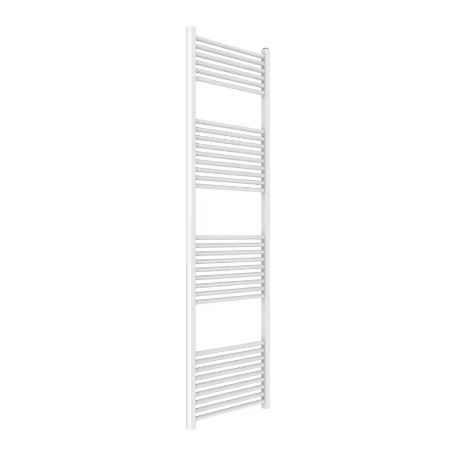 Kiamami Valentina Sèche-Serviettes Hydraulique En Acier Blanc Pour Salle De Bain 55X180cm* Sèche-Serviettes Eau Chaude