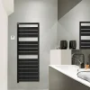 Acova Sèche-serviettes électrique à inertie fluide Astrakan noir 750W* Sèche-Serviettes Électrique