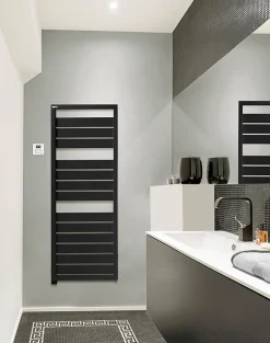 Acova Sèche-serviettes électrique à inertie fluide Astrakan noir 750W* Sèche-Serviettes Électrique