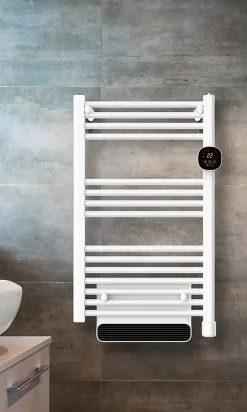 Heallux Sèche-serviettes électrique Aqualea blanc 1500W + soufflerie