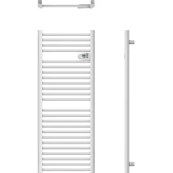 Sèche-serviettes électrique à inertie fluide Kalia Montana blanc 750W