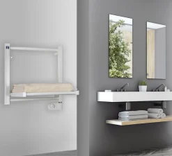Deltacalor Sèche-serviettes électrique à inertie fluide Papillon1 150W blanc* Sèche-Serviettes Électrique