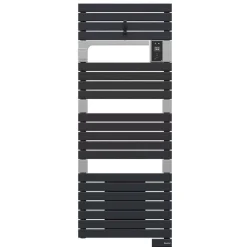 Sauter Sèche-serviettes électrique à inertie fluide Asama connectable anthracite 750W + soufflerie 1000W