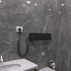 Laris Sèche-serviettes électrique SMART 400x100 avec minuterie ECO, 24W, Noir* Sèche-Serviettes Électrique
