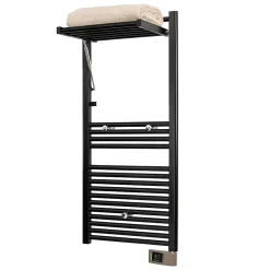 Deltacalor Sèche-serviettes électrique à inertie fluide Stendino 500W noir