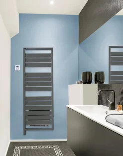 Acova Sèche-serviettes électrique à inertie fluide Astrakan +Air anthracite 750W + soufflerie 1000W* Sèche-Serviettes Soufflant