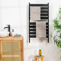InnovaGoods Sèche-Serviettes électrique pour mur ou sol 10 Barres* Sèche-Serviettes Électrique