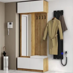 Laris Sèche-serviettes électrique BOSTON 230x1200 avec minuterie ECO, 180W, Noir* Sèche-Serviettes Électrique