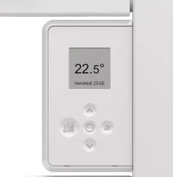Sauter Sèche-serviettes électrique à inertie fluide Marapi tactile blanc 750W + soufflerie 1000W