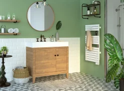 Sauter Sèche-serviettes électrique à inertie fluide Asama connectable blanc 500W